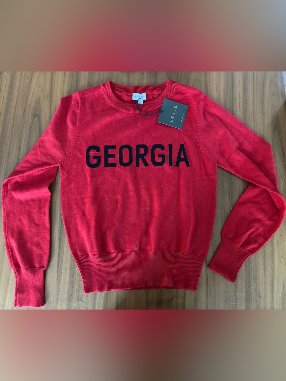 NWT Le Lis Red 'GEORGIA' Crewneck Sweater size XS